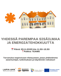 Read more about the article Yhdessä parempaa sisäilmaa ja energiatehokkuutta
